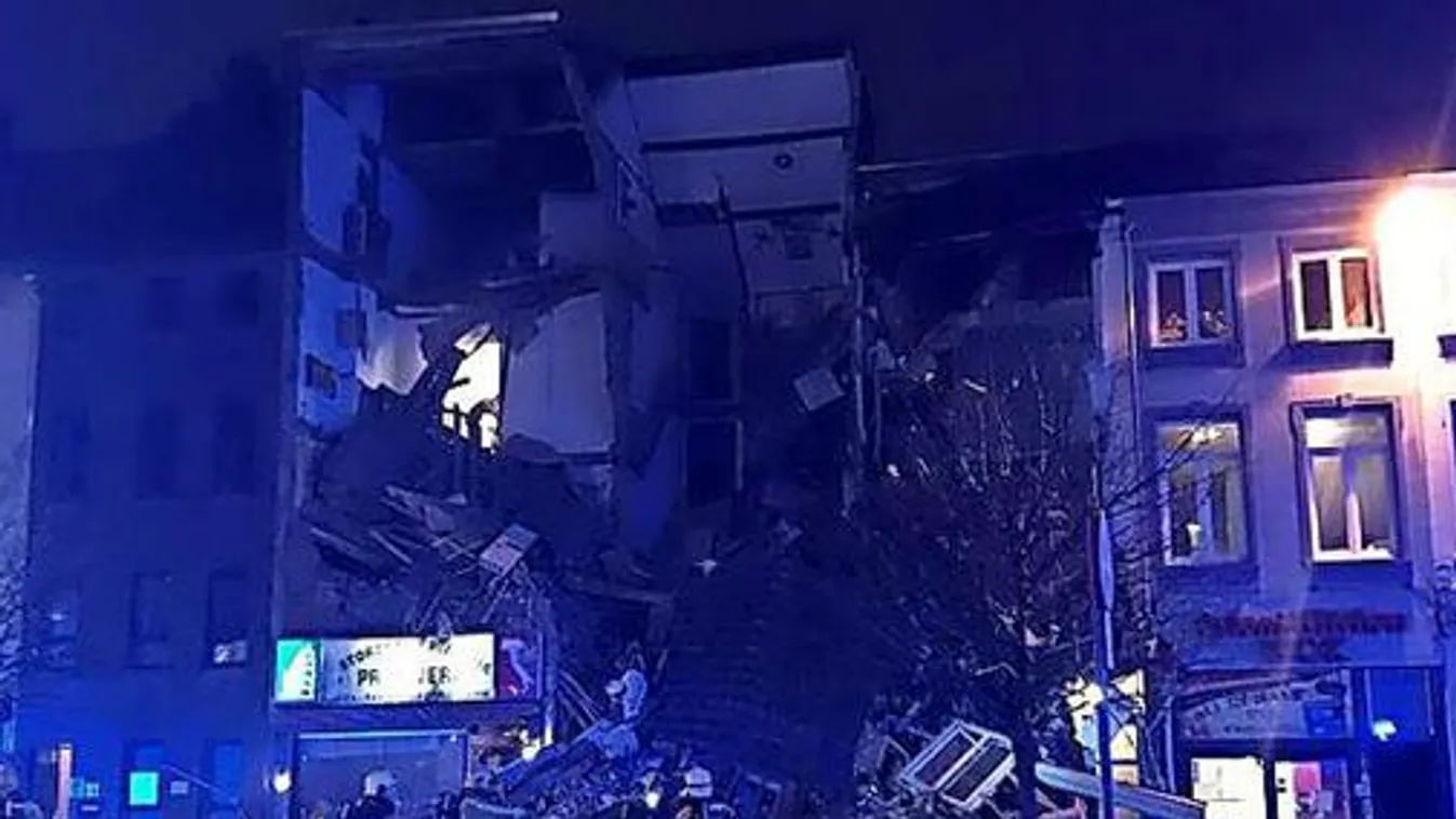 Robbanás: összedőlt egy többemeletes lakóház Antwerpenben