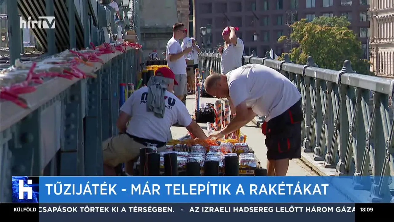Tűzijáték - már telepítik a rakétákat