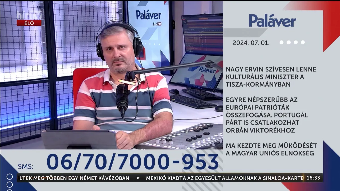 Paláver - Nagy Ervin szívesen lenne kulturális miniszter a Tisza-kormányban + videó