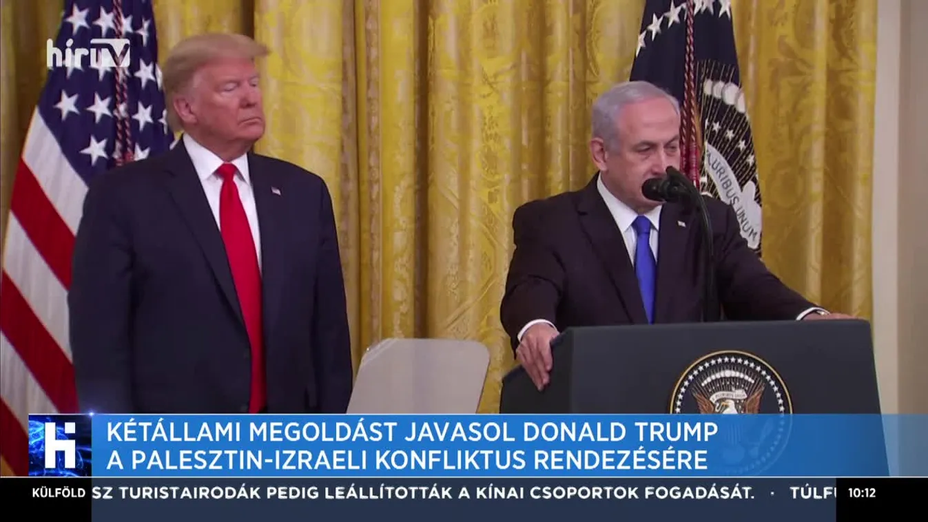 Kétállami megoldást javasol Donald Trump a palesztin-izraeli konfliktus rendezésére