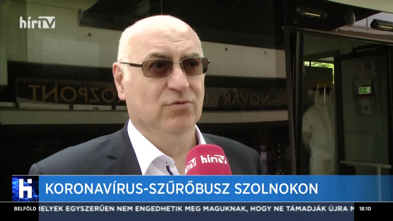 Koronavírus-szűrőbusz Szolnokon