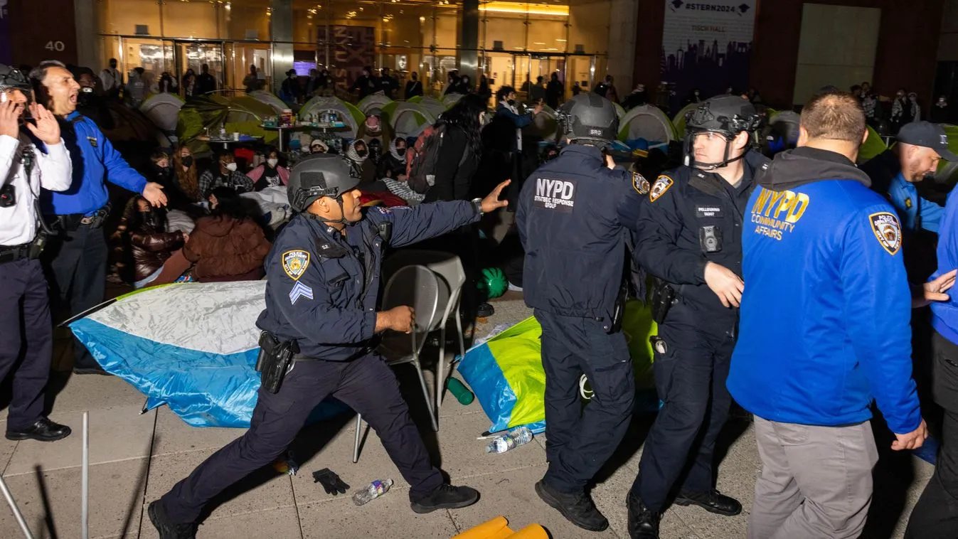 Izrael-ellenes tüntetést oszlattak fel a rendőrök egy New York-i egyetemnél