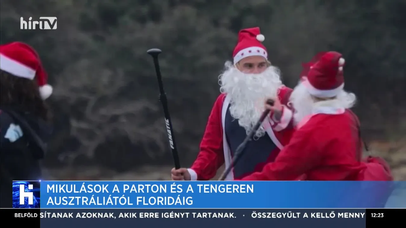 Mikulások a parton és a tengeren Ausztráliától Floridáig
