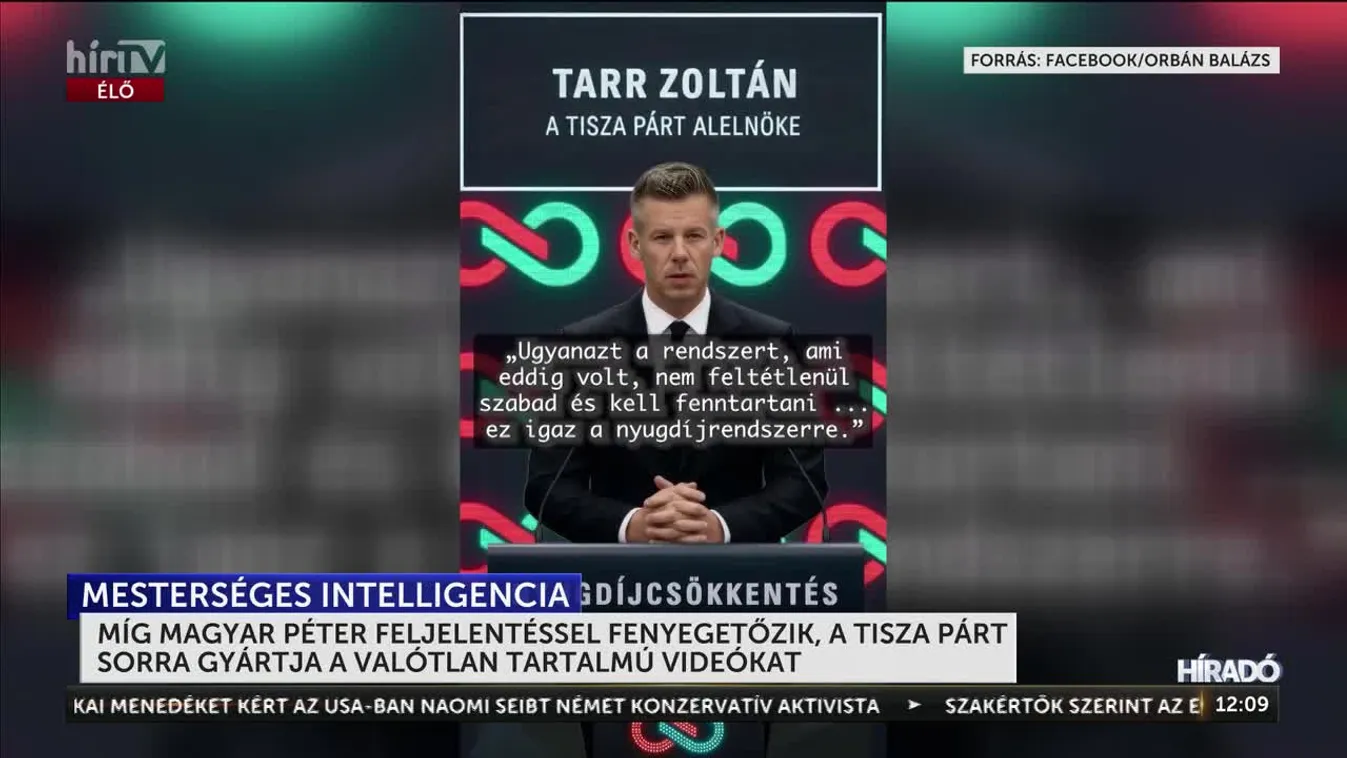 MÍG MAGYAR PÉTER FELJELENTÉSSEL FENYEGETŐZIK, A TISZA PÁRT SORRA GYÁRTJA A VALÓTLAN TARTALMÚ VIDEÓKAT