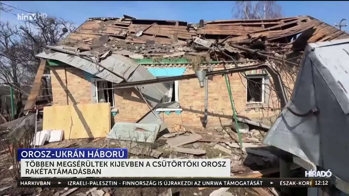 Többen megsérültek Kijevben a csütörtöki orosz rakétatámadásban  + videó