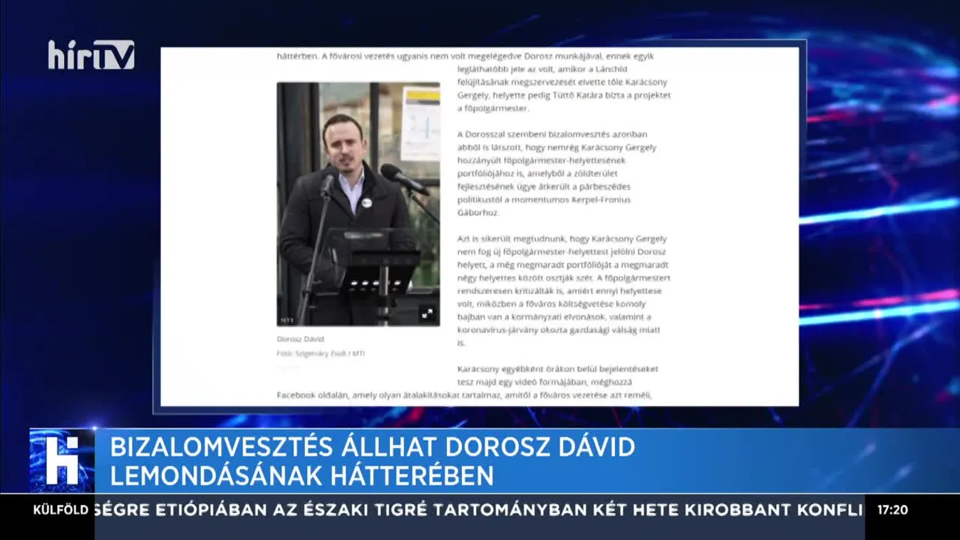 Bizalomvesztés állhat Dorosz Dávid lemondásának hátterében