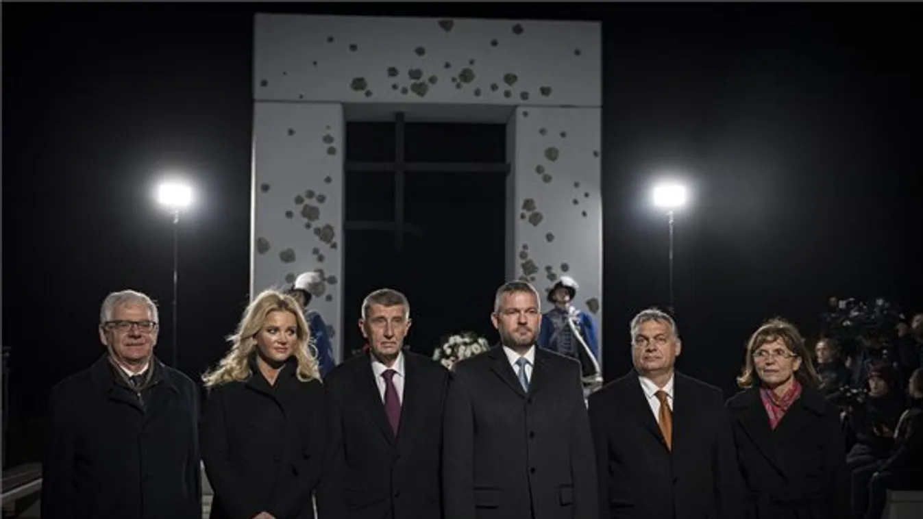 Koszorúzással emlékeztek a visegrádi négyek vezetői a bársonyos forradalom kezdetére