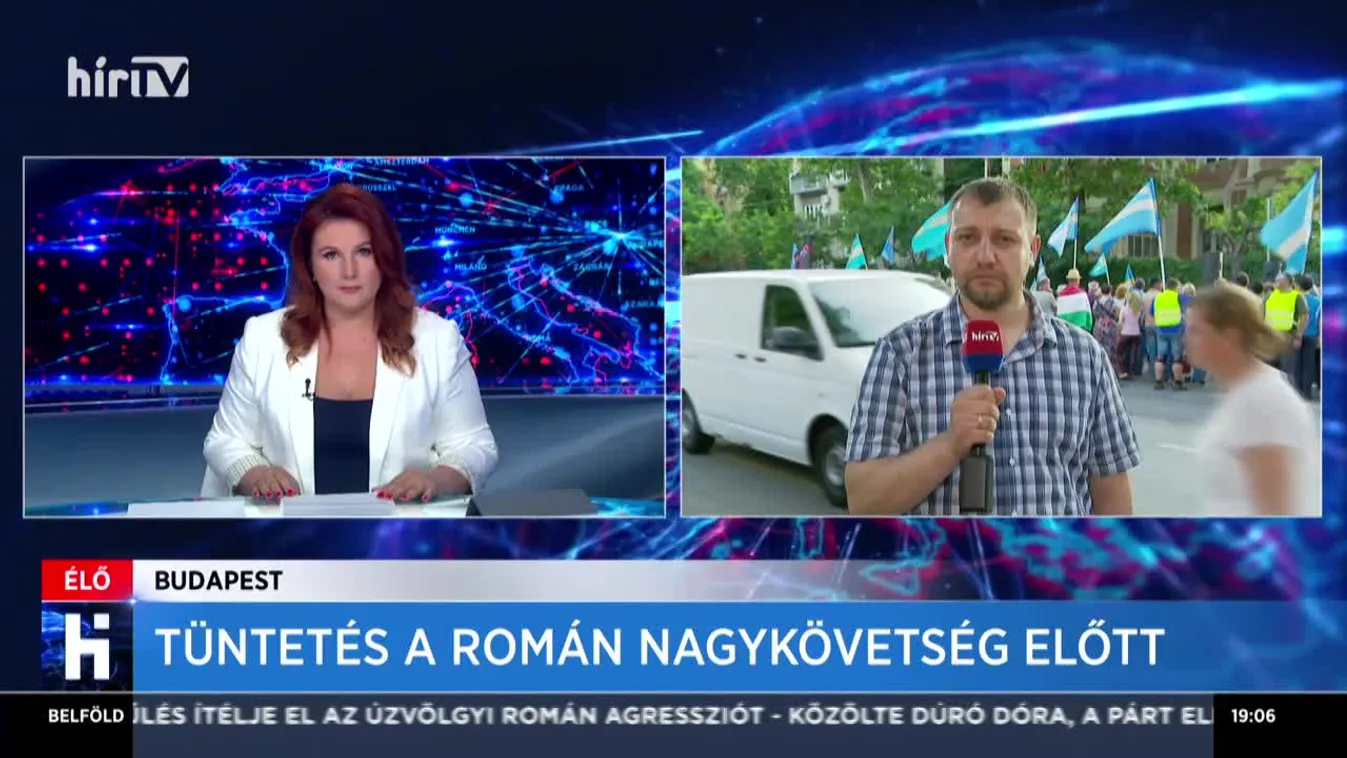 Tüntetés a román nagykövetség előtt
