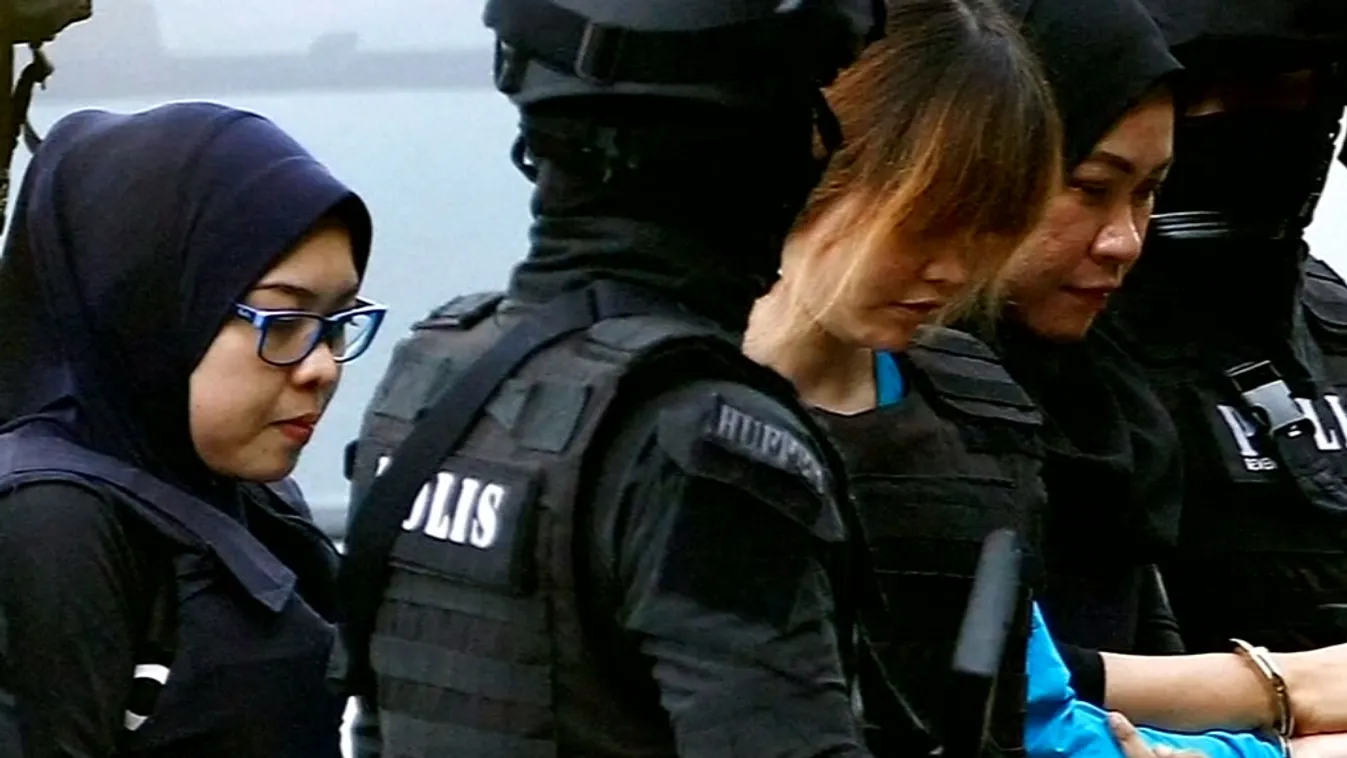 Bíróság előtt Kim Dzsongnam feltételezett gyilkosai