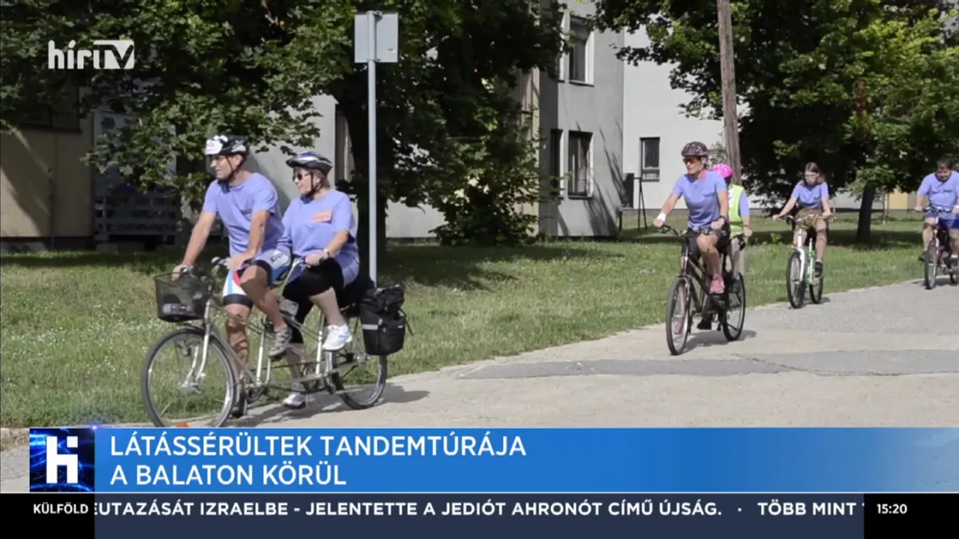 Látássérültek tandemtúrája a Balaton körül