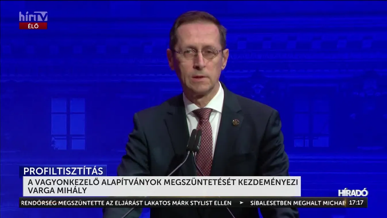 A vagyonkezelő alapítványok megszüntetését kezdeményezi  Varga Mihály + videó