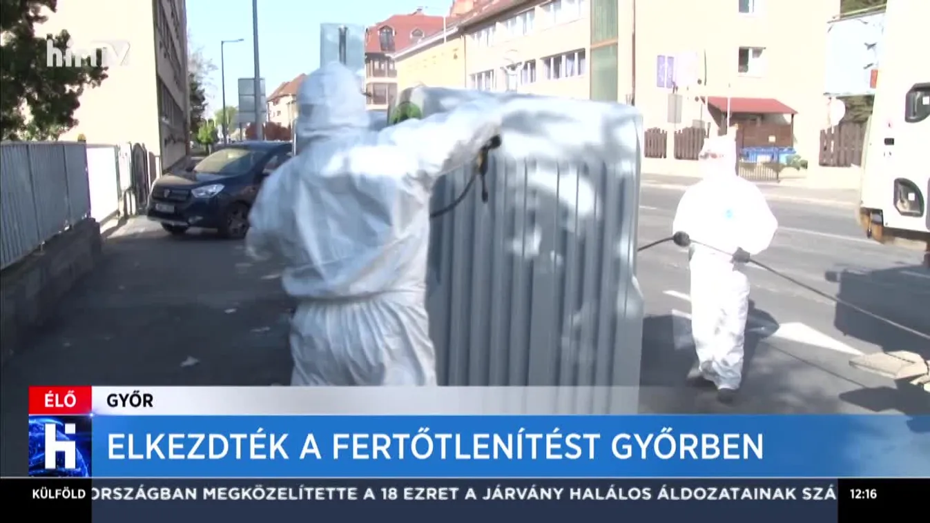 Elkezdték a fertőtlenítést Győrben