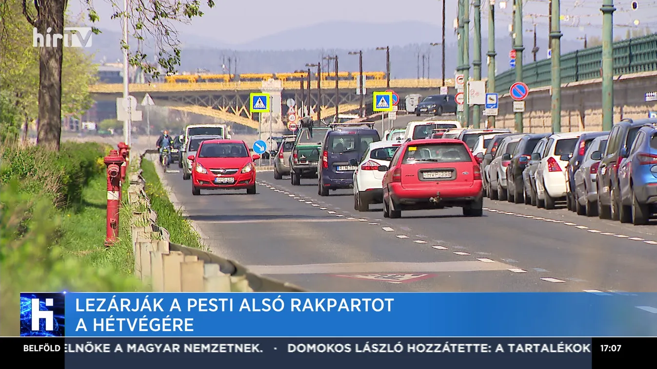 Lezárják a pesti alsórakpartot a hétvégére