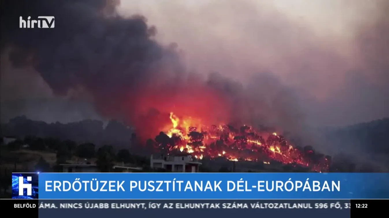 Erdőtüzek pusztítanak Dél-Európában