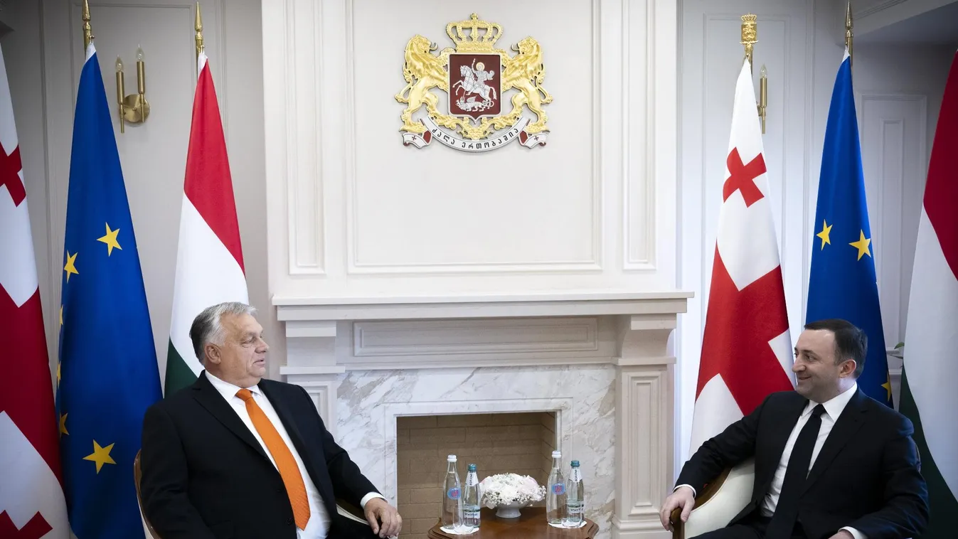 Orbán Viktor politikai és a gazdasági együttműködésről tárgyalt Georgia miniszterelnökével