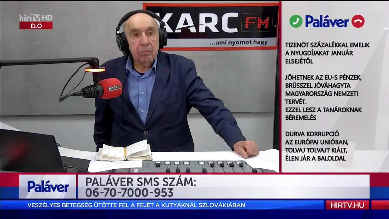 Paláver: 15 százalékkal emelik a nyugdíjakat januártól