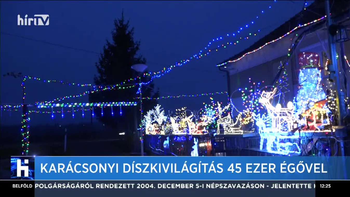 Karácsonyi díszkivilágítás 45 ezer égővel