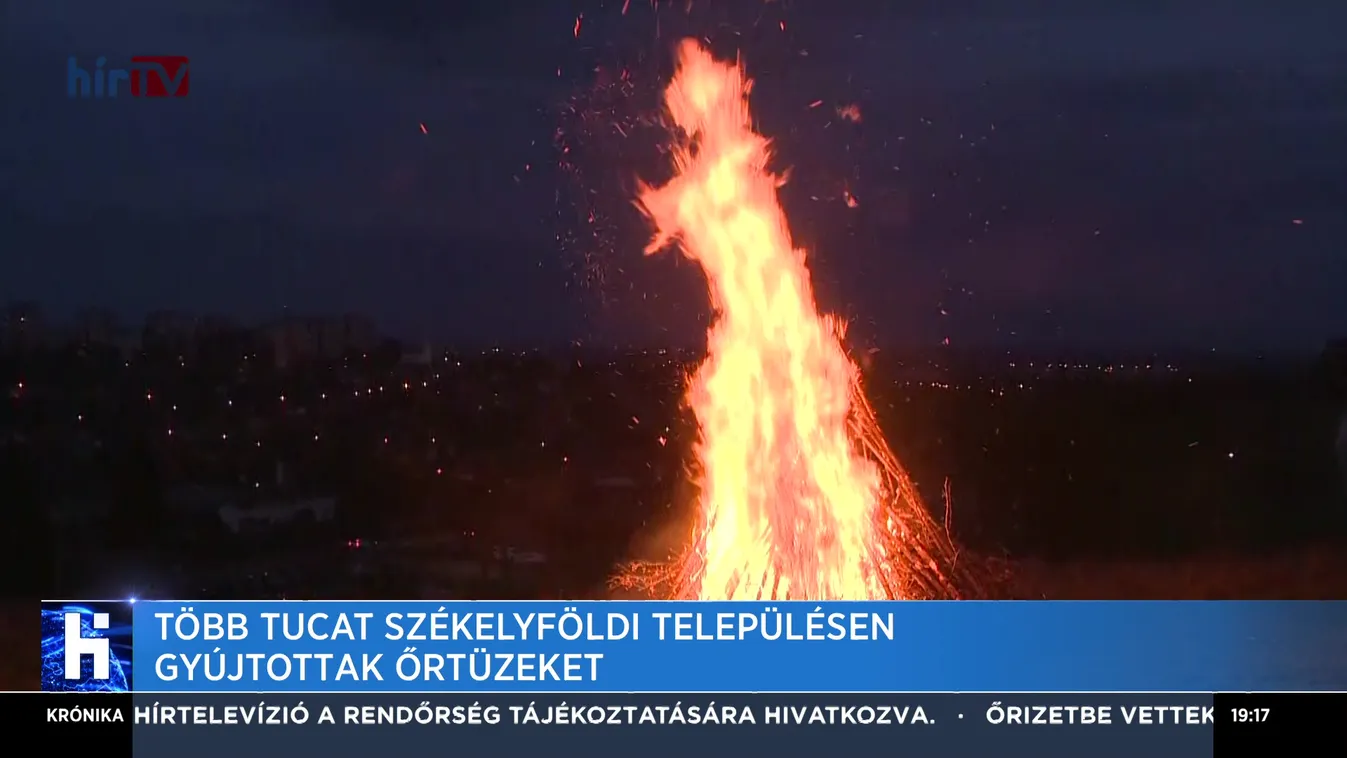 Több tucat székelyföldi településen gyújtottak őrtüzeket