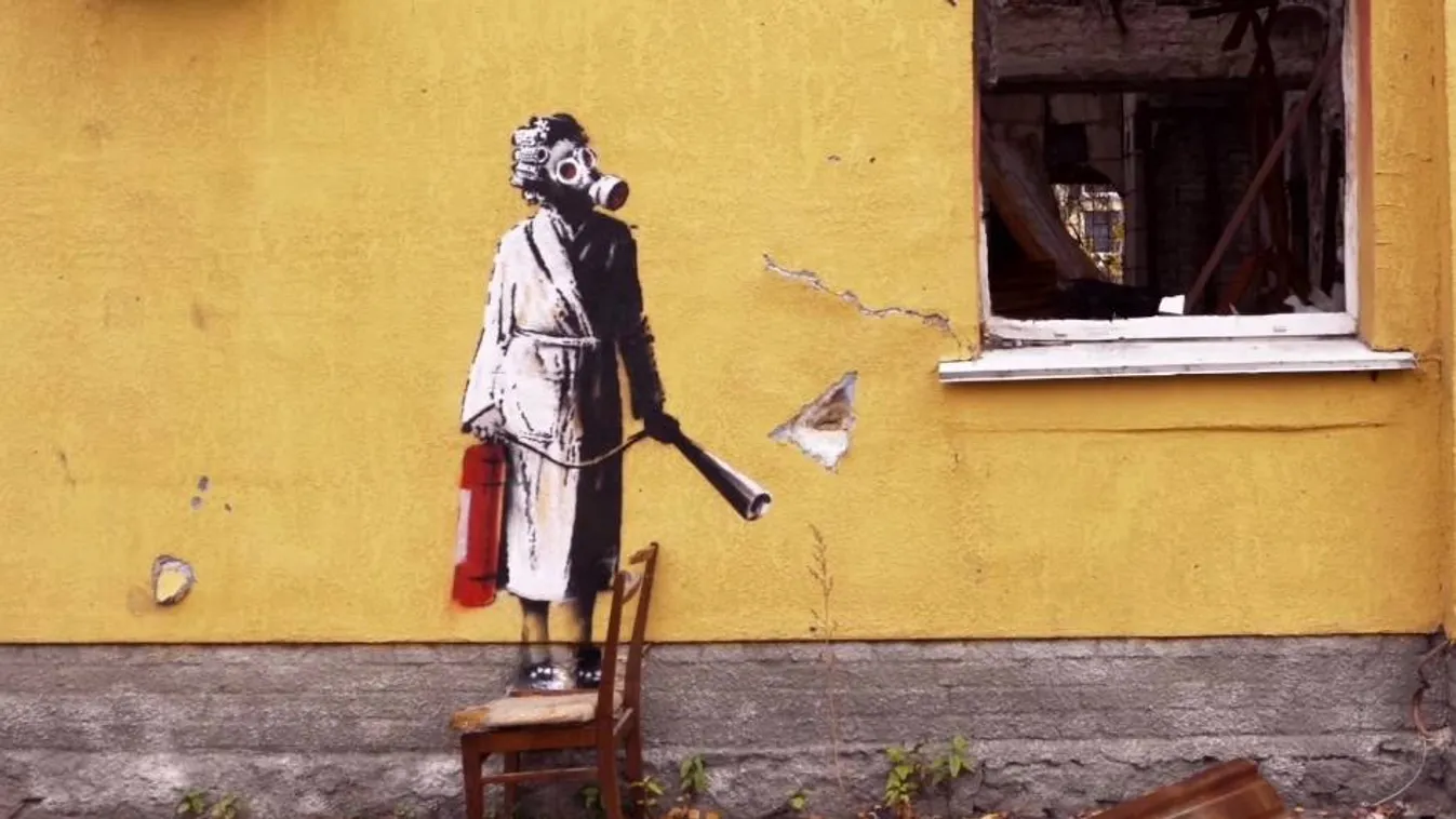 Megpróbálták ellopni Banksy művét Kijev elővárosában