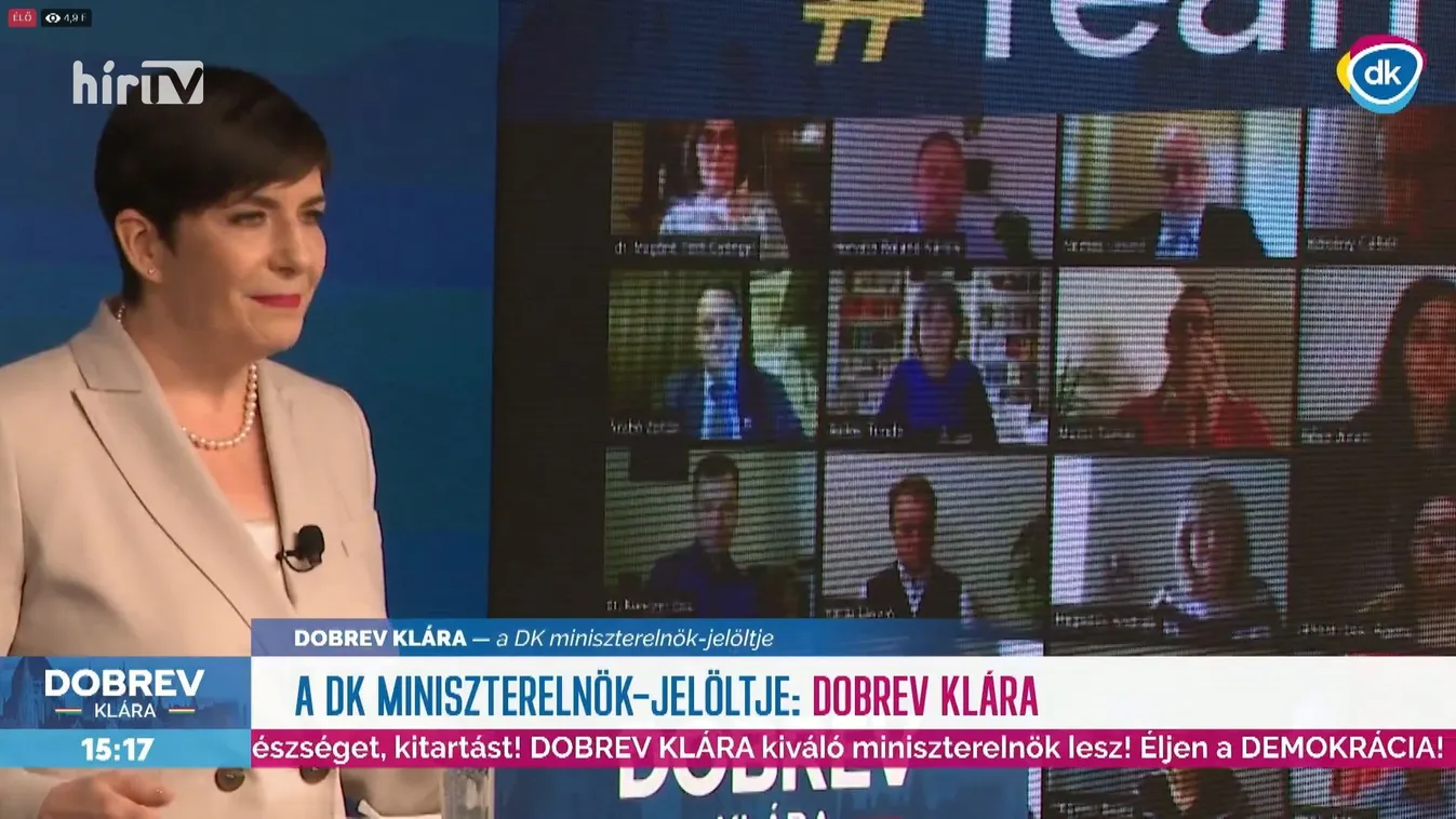 Digitálisan sokszorosították Dobrev Klára csapatának tagjait a vasárnapi bejelentésen