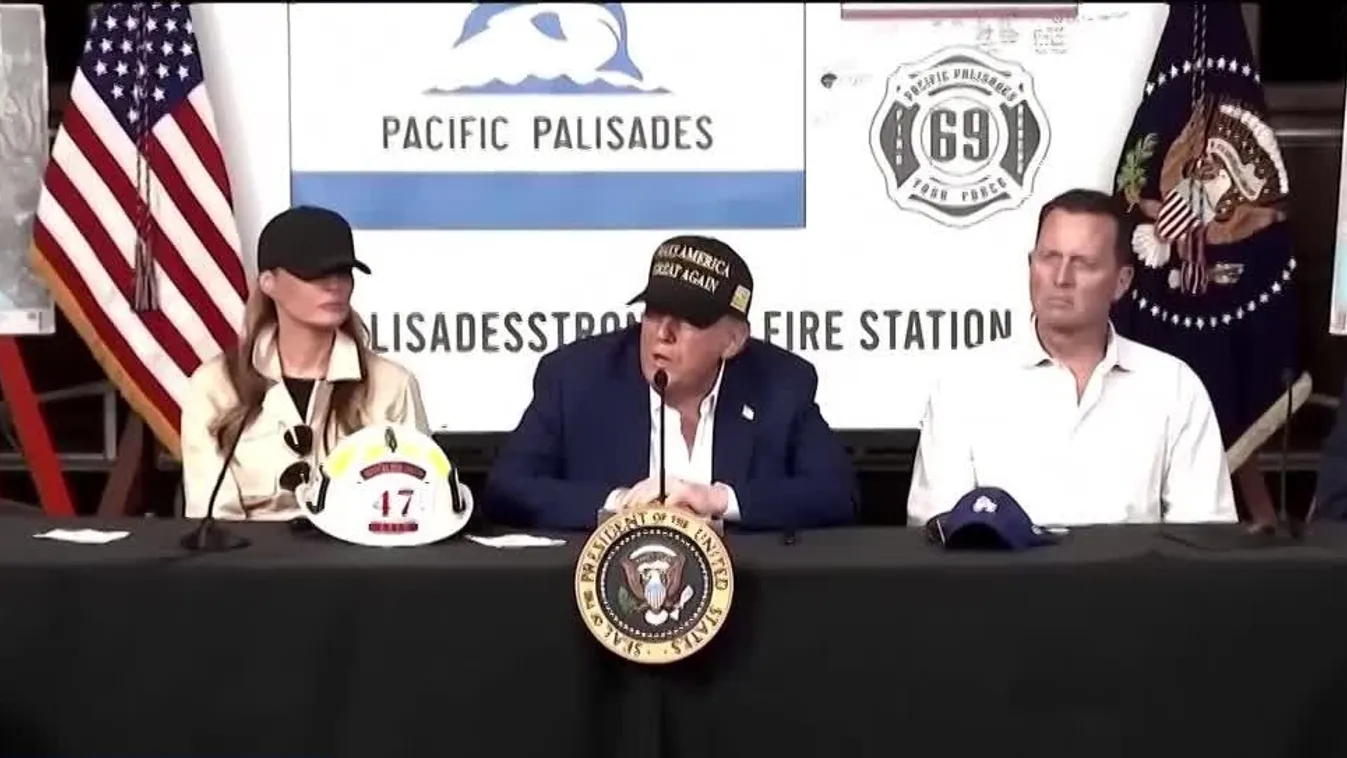 Los Angelesbe utazott az amerikai elnök, hogy felmérje a tűzkárokat + videó