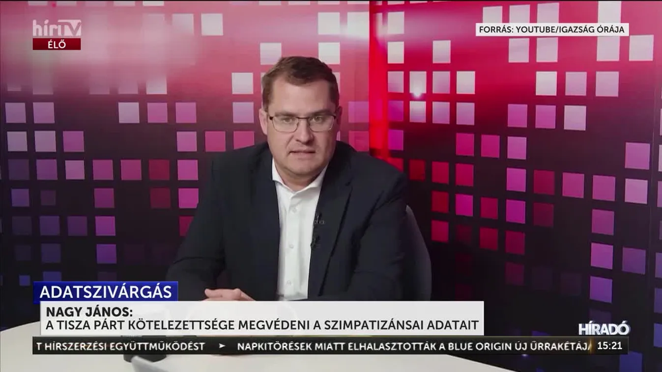 A Tisza Párt kötelezettsége lett volna, hogy biztonságban legyenek az adatok, de ezzel ők nem törődtek + videó