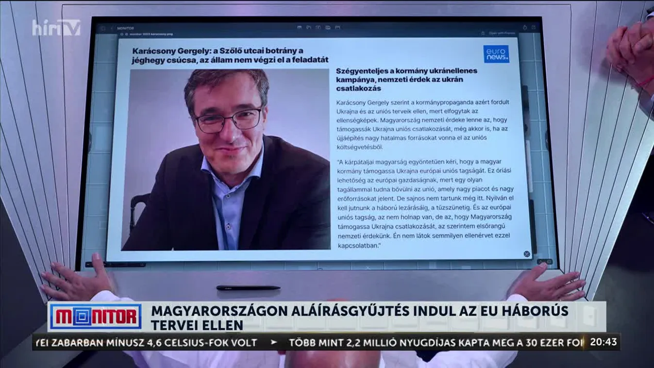 Monitor - Nemzeti érdek feladásában Karácsony Gergely túltett Magyar Péteren, amikor azt mondta, hogy hazánk elemi érdeke Ukrajna uniós csatlakozása + videó