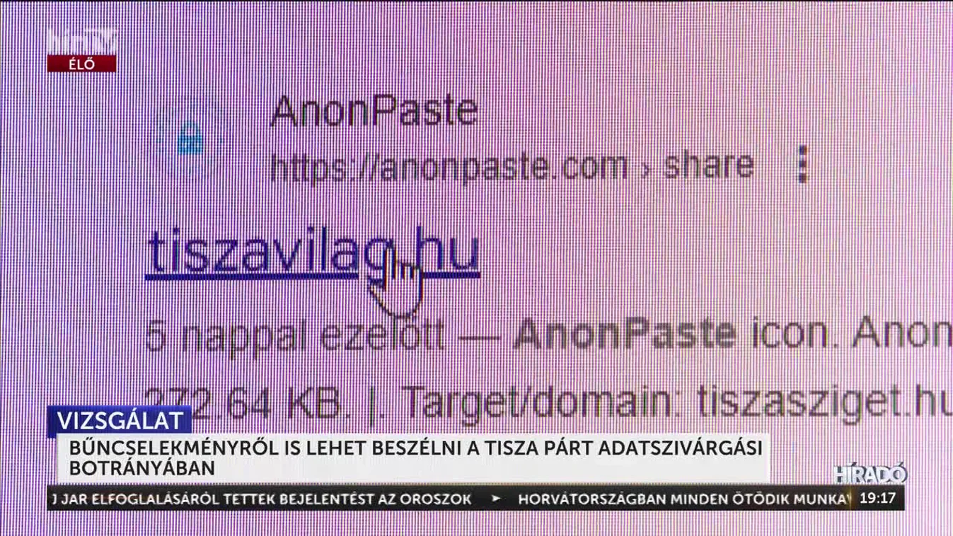 Bűncselekményről is lehet beszélni a Tisza Párt adatszivárgási botrányában
