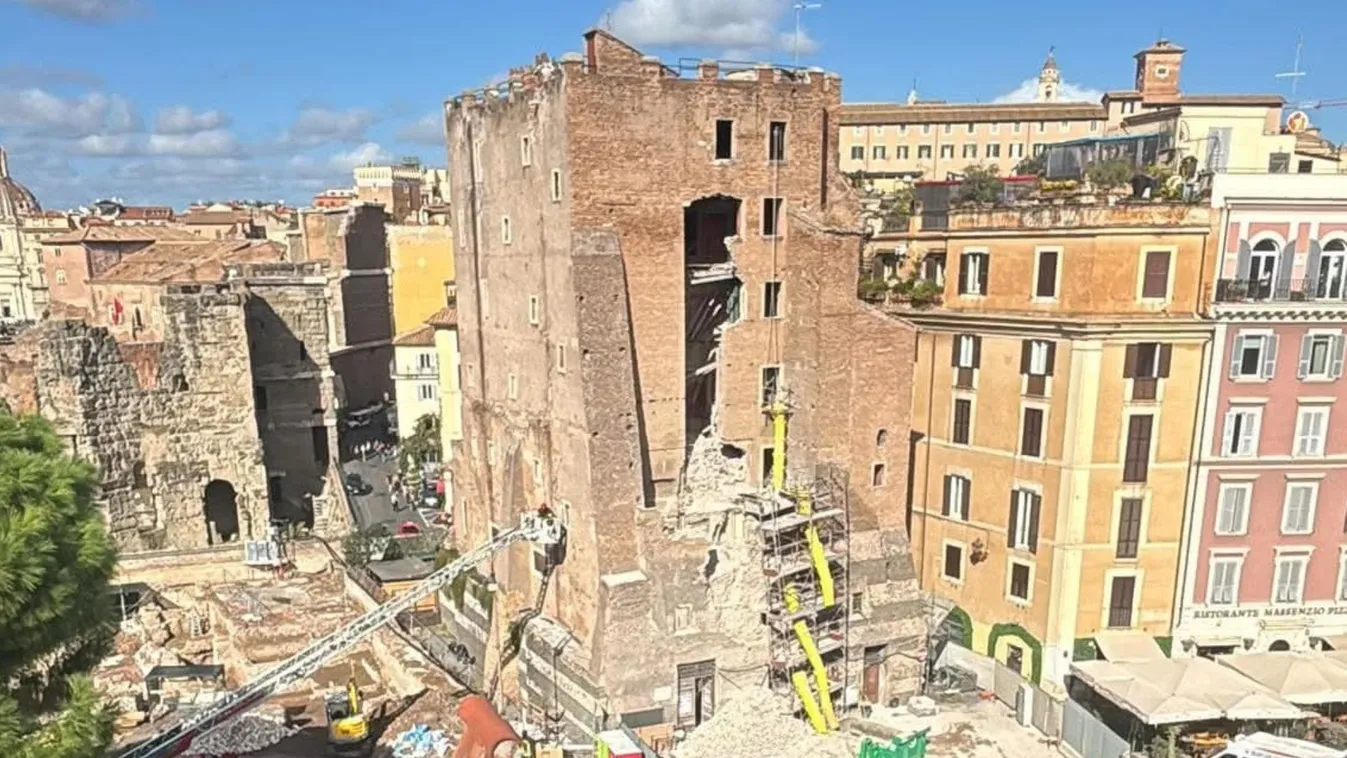 Megsemmisült egy középkori torony Rómában