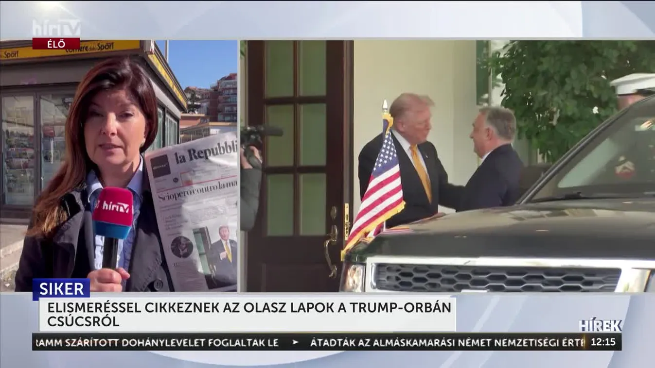 Elismeréssel cikkeznek az olasz lapok a Trump – Orbán csúcsól + videó