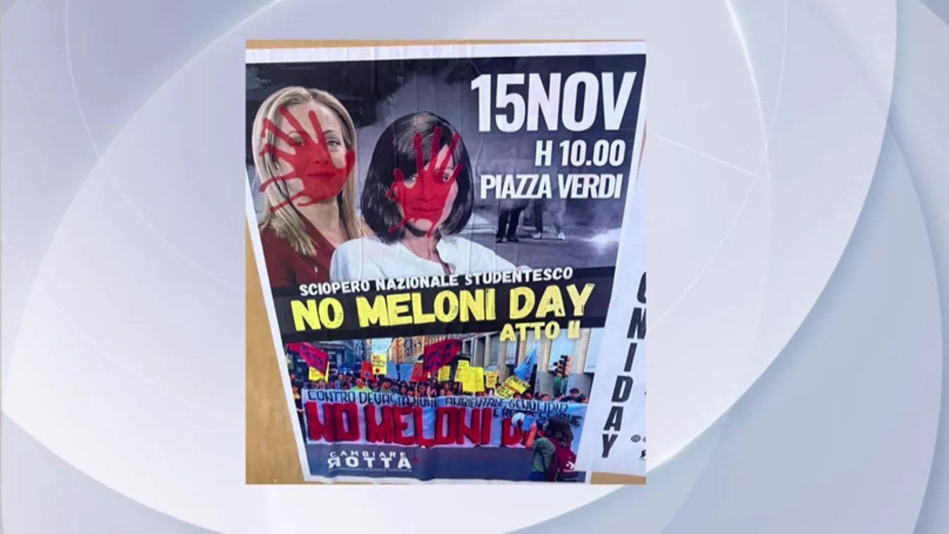 Az olasz palesztinpárti szélsőbaloldal semmitől sem riad vissza, Meloni kislánya sem tabu + videó