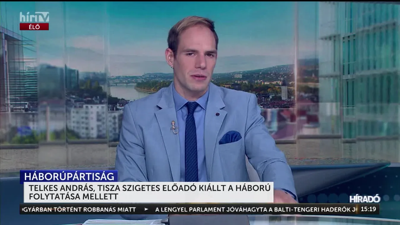 TELKES ANDRÁS, TISZA SZIGETES ELŐADÓ KIÁLLT A HÁBORÚ FOLYTATÁSA MELLETT