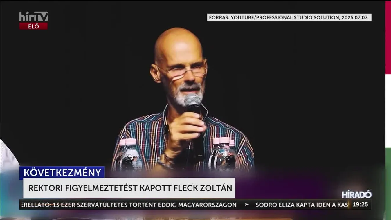 Magyar Nemzet - Rektori figyelmeztetést kapott az ELTÉ-től Fleck Zoltán + videó