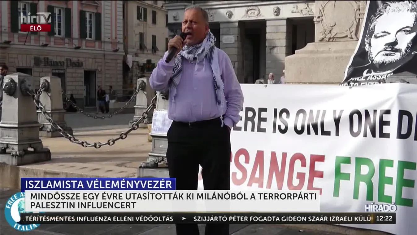 Egy évre kiutasították Milánóból az Olaszországi Palesztin Szövetség elnökét + videó