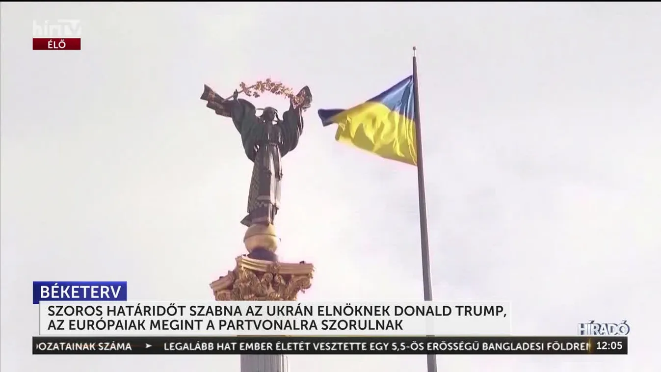 SZOROS HATÁRIDŐT SZABNA AZ UKRÁN ELNÖKNEK DONALD TRUMP, AZ EURÓPAIAK MEGINT A PARTVONALRA SZORULNAK