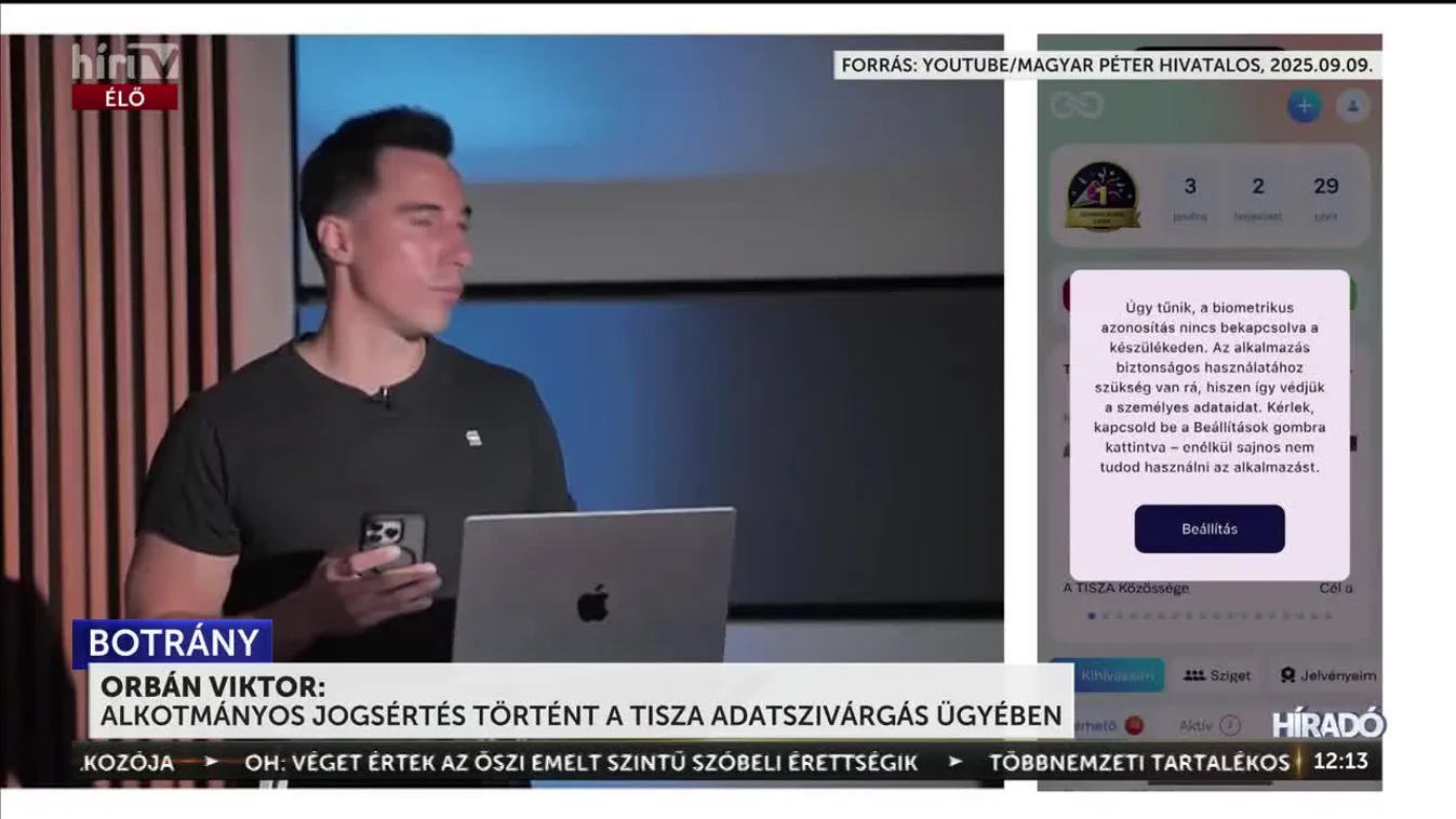 Alkotmányos jogsértés a Tisza adatszivárgása