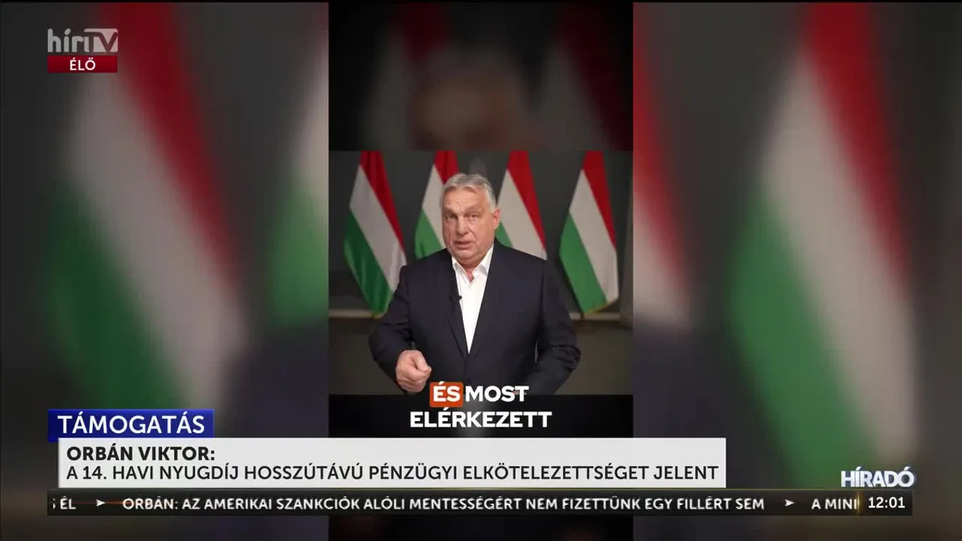Orbán Viktor: A 14. havi nyugdíj bevezetése gazdaságilag megalapozott