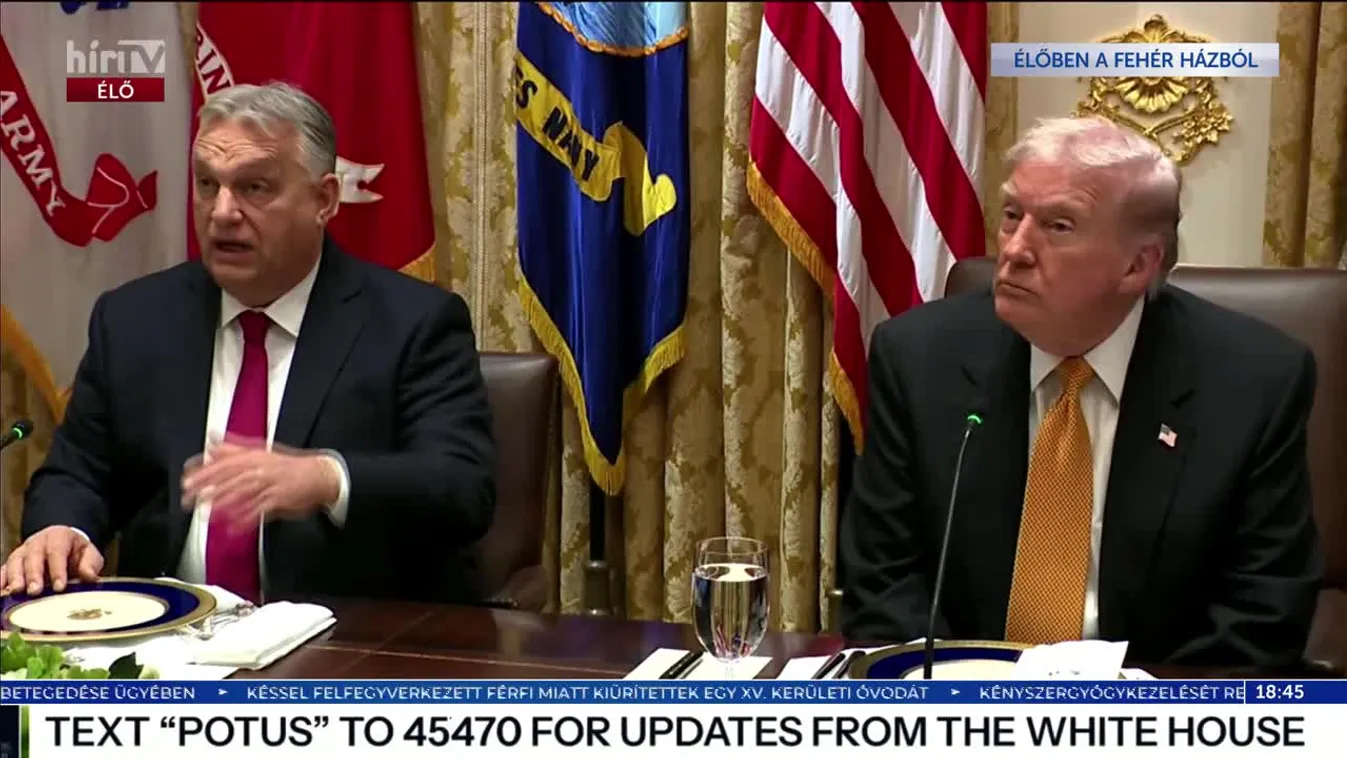  Exkluzív élő közvetítés: Donald Trump és Orbán Viktor találkozója - HírTV