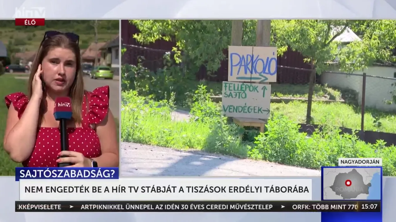 Nem engedték be a Hír TV stábját a tiszások erdélyi táborába + videó