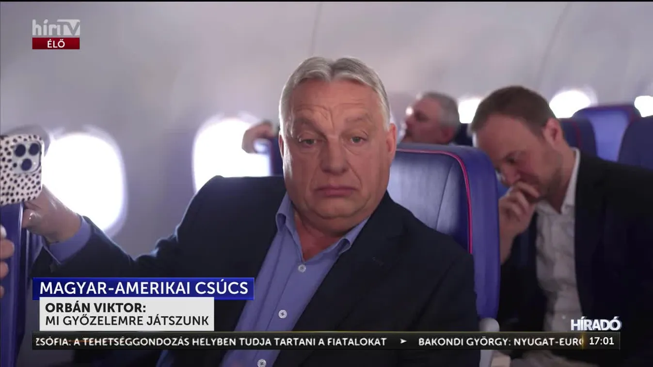 Mi győzelemre játszunk - jelentette ki Orbán Viktor a washingtoni repülőútján + videó