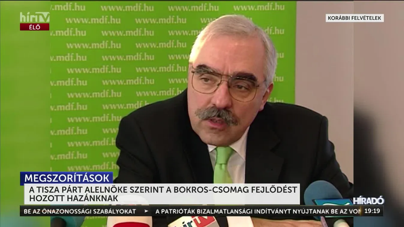 A Tisza párt új alelnöke szerint a Bokros-csomag mentette meg Magyarországot + videó