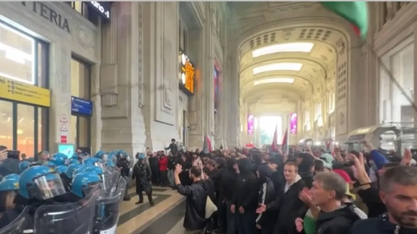 Terroristák szerepelnek a plakátokon, amelyekkel a palesztinpárti tüntetéseket hirdetik Olaszországban  + videó