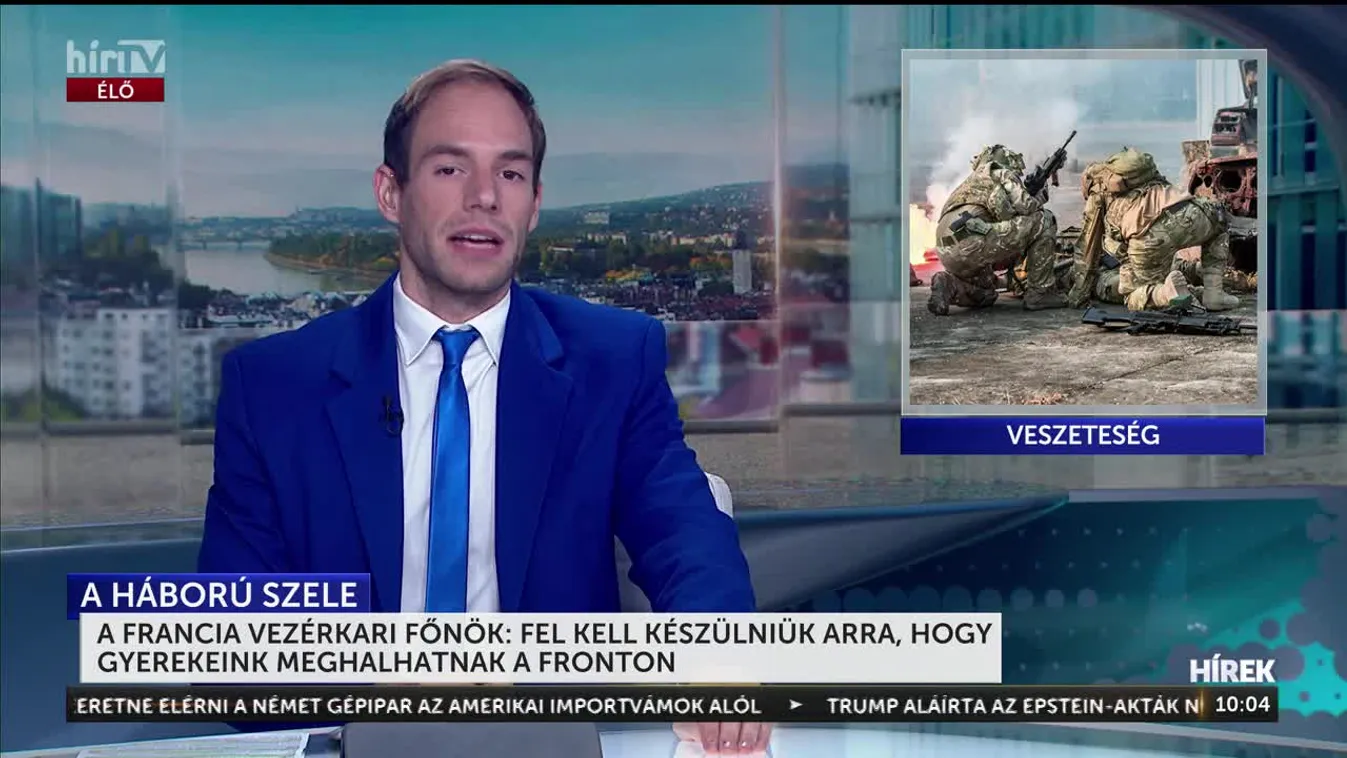 Francia vezérkari főnök: fel kell készülniük arra, hogy gyerekeink meghalhatnak a fronton