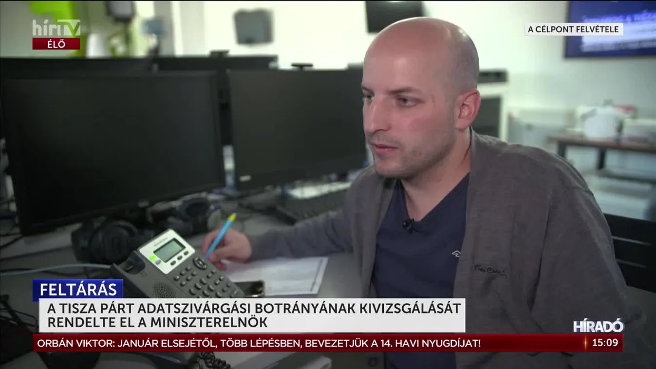 A TISZA PÁRT ADATSZIVÁRGÁSI BOTRÁNYÁNAK KIVIZSGÁLÁSÁT RENDELTE EL A MINISZTERELNÖK