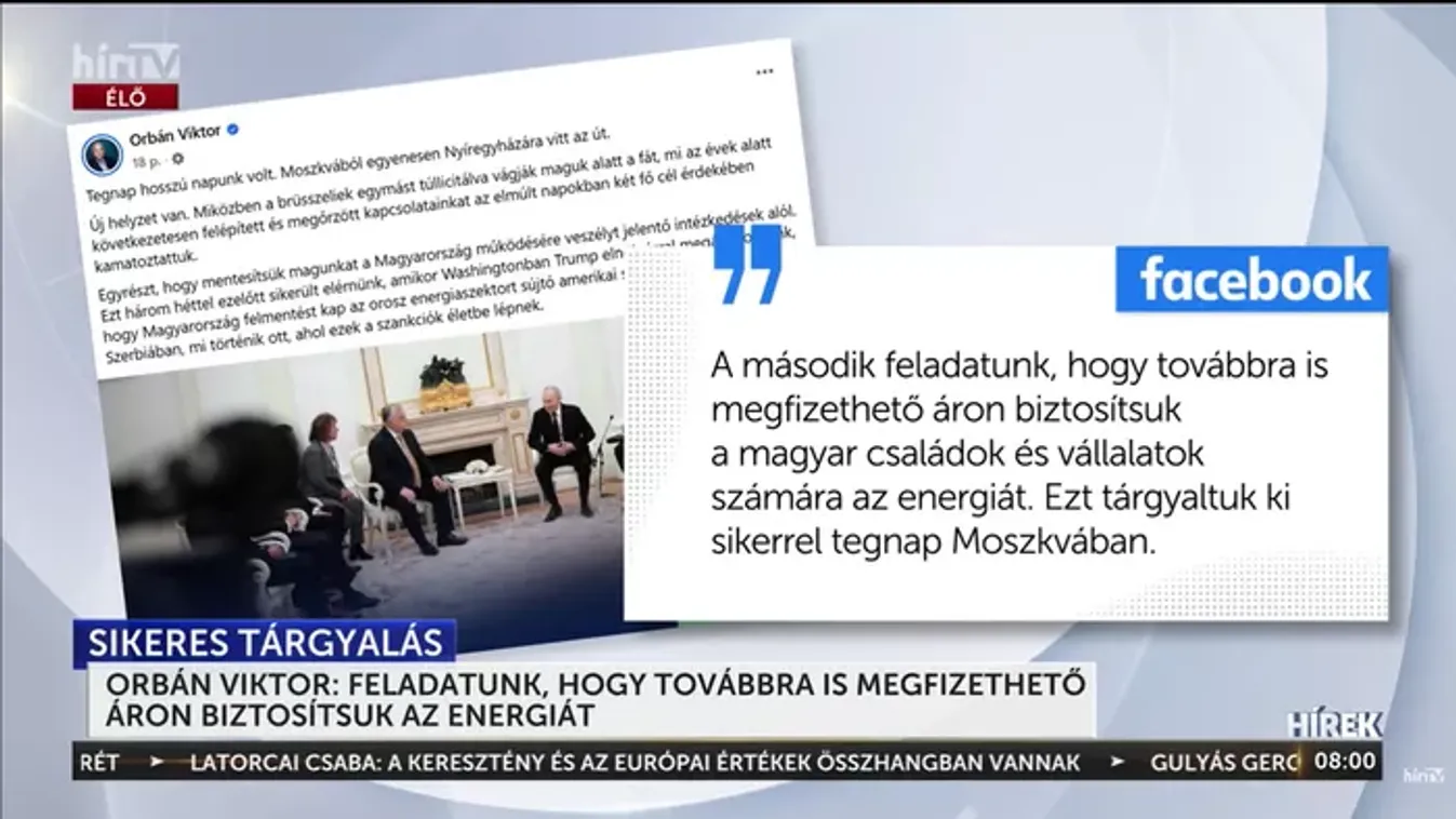 Orbán Viktor bejelentette: sikeres volt a moszkvai tárgyalás