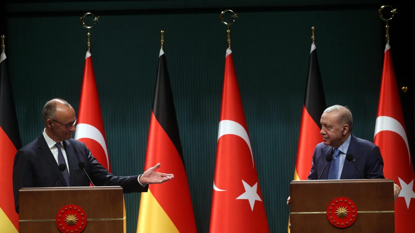 Nem volt feszültségtől mentes Erdogan és Merz ankarai sajtótájékoztatója