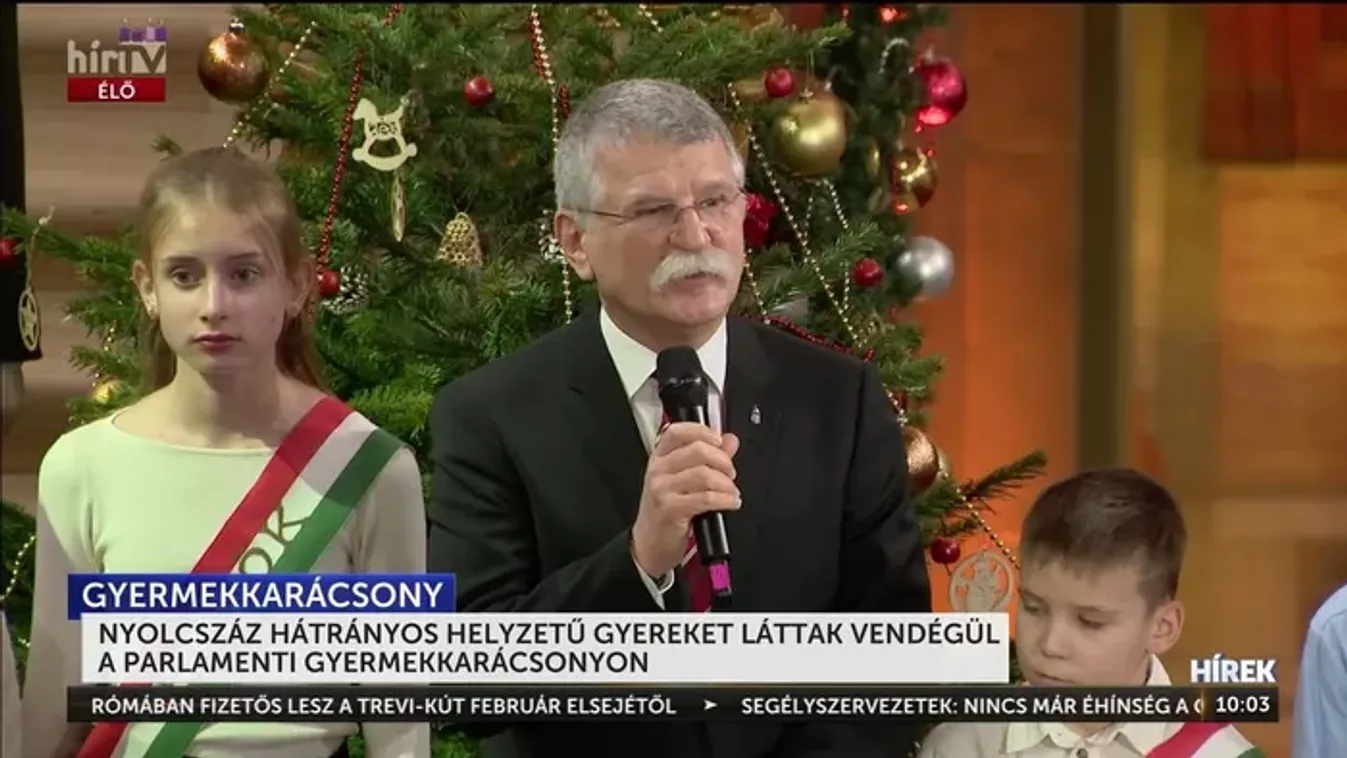 800 hátrányos helyzetű gyermeket láttak vendégül a parlamenti gyermekkarácsonyon