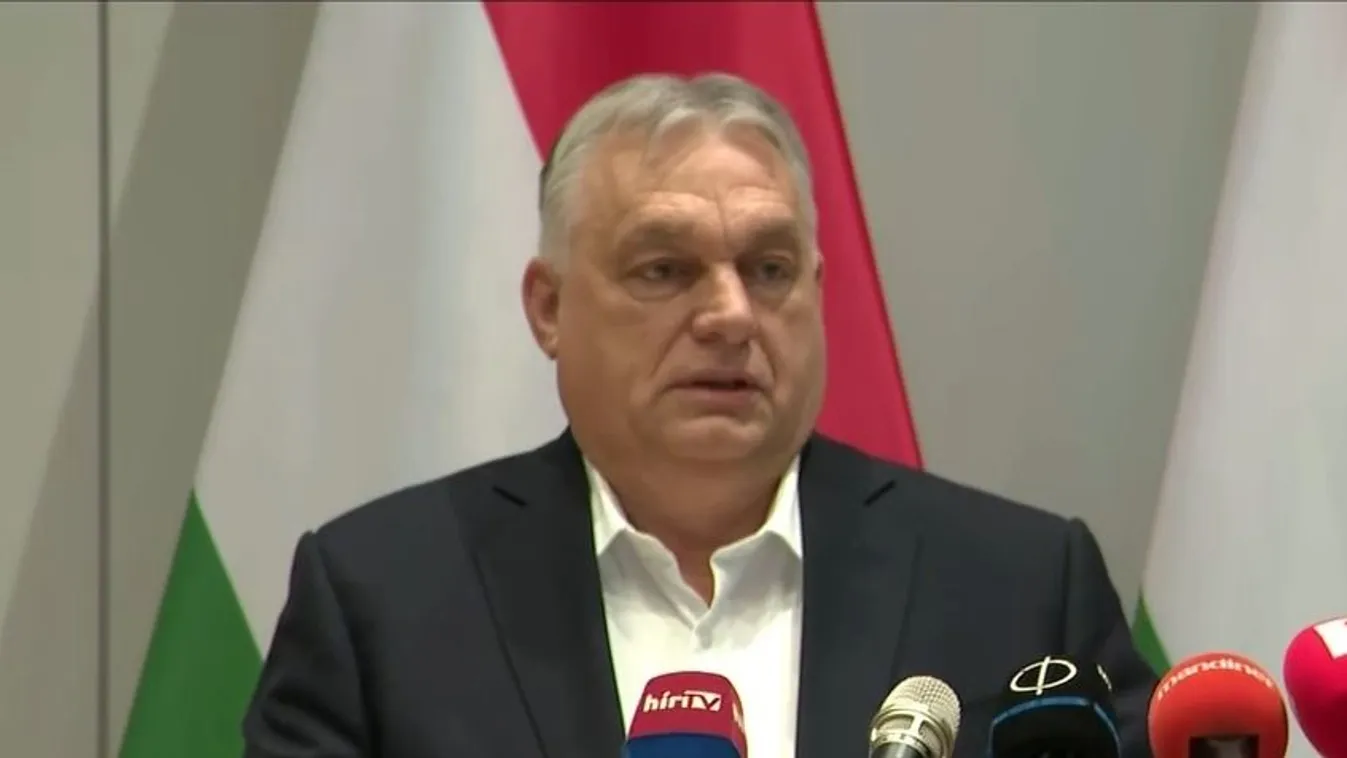 Orbán Viktor kormányfő tájékoztatója Brüsszelből - Élő
