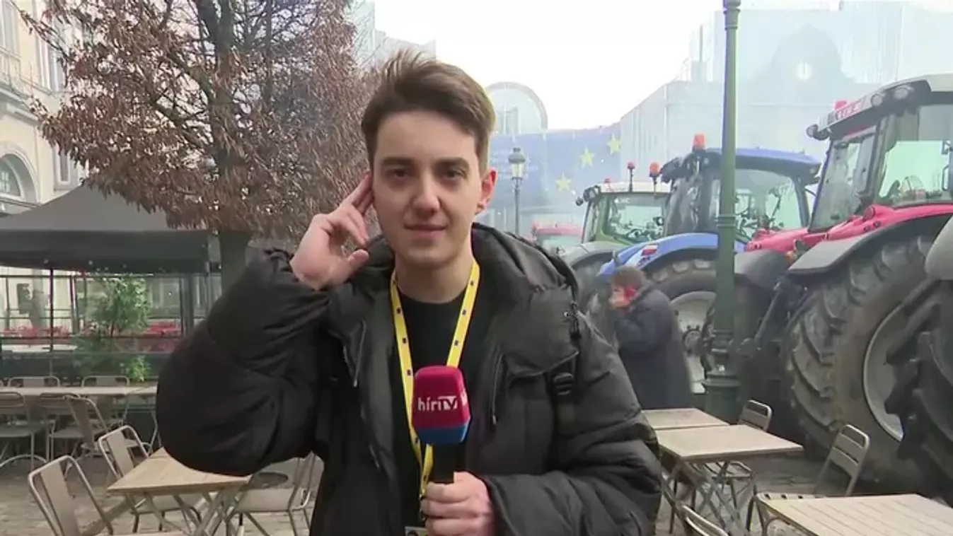 Káosz a belga fővárosban - Már könnygázt is bevetettek a gazdák ellen