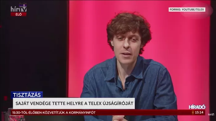 A Telex riportere élőben égett be